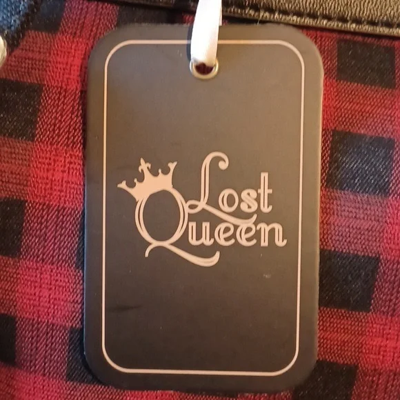 DOLLSKILL LOST QUEEN RED/BLACK TARTAN BACK PACK LOTS OF DETAIL LAST ONE SOLD OUT - Picture 9 of 12